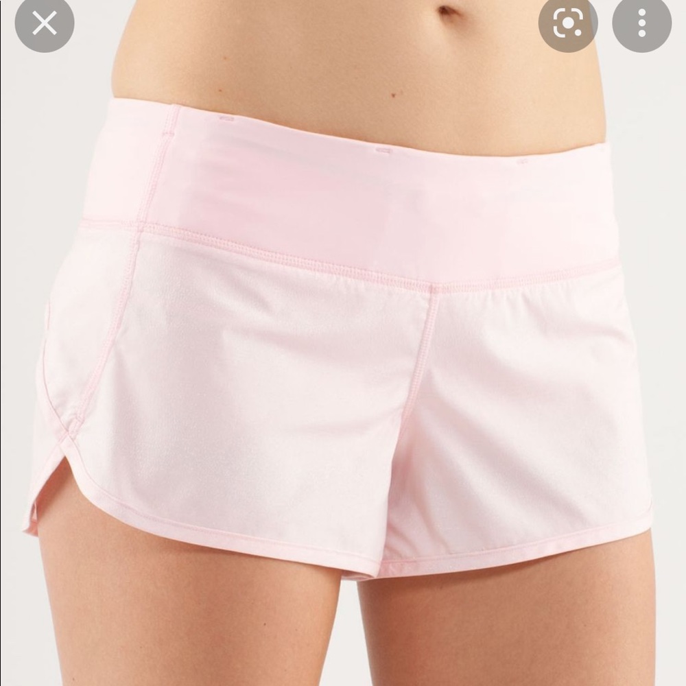 Lululemon speed short baby pink *rare color*